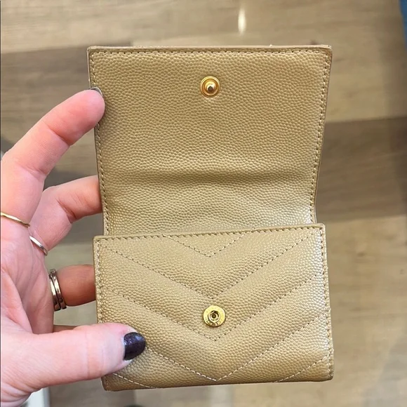 Yves Saint Laurent Tan Leather Key Holder